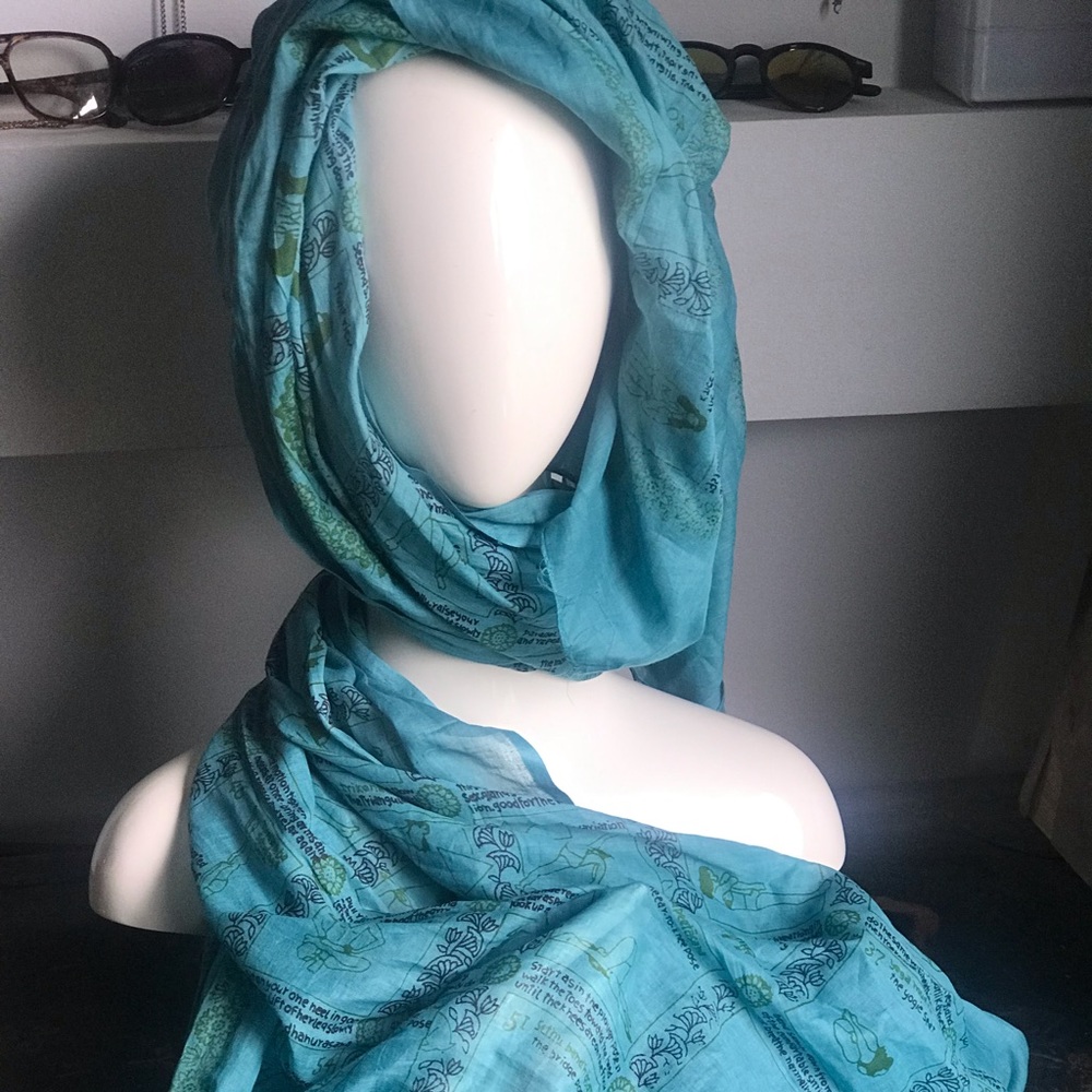 Long yoga position scarf